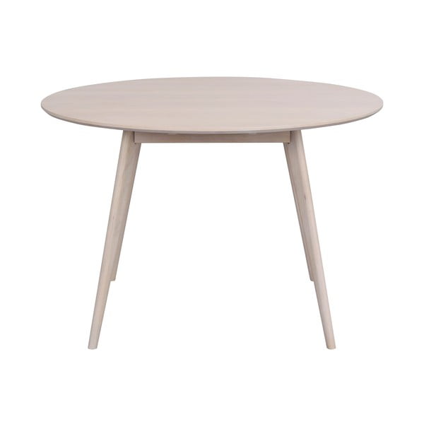 Kerek étkezőasztal tölgyfa dekoros asztallappal 115x115 cm Yumi - Rowico-image-4