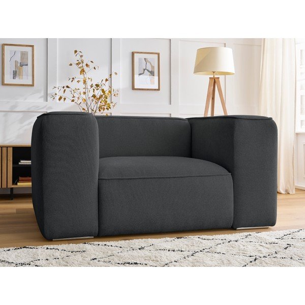 Sötétszürke fotel Zephyr – Bobochic Paris-image-1