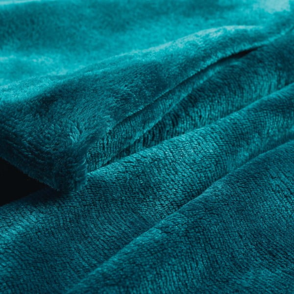 Kék mikroflanel takaró 125x150 cm Flanou – douceur d'intérieur-image-1