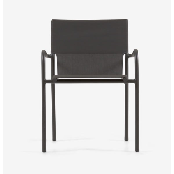 Zaltana fekete alumínium kerti szék - Kave Home-image-1