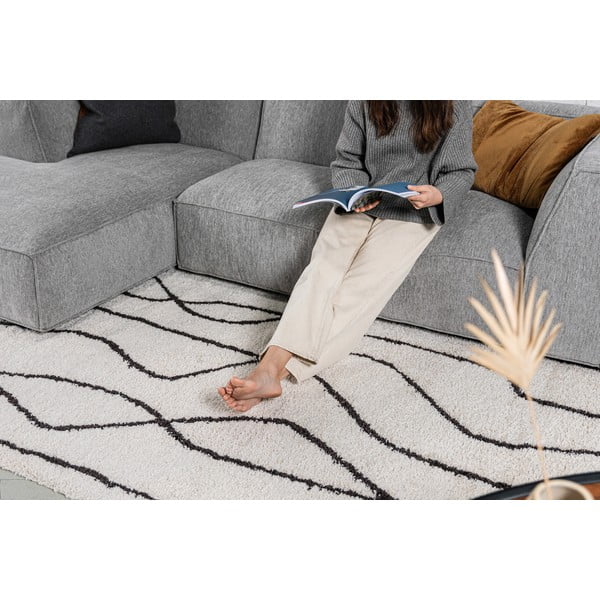 Fehér-fekete szőnyeg 80x150 cm Routa – Universal-image-3