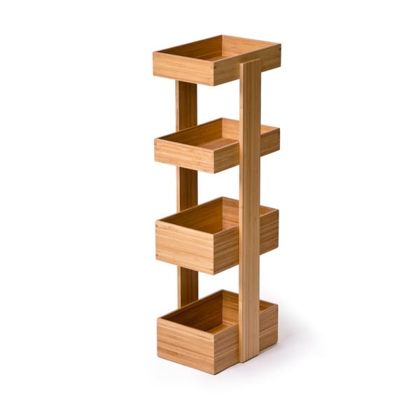 Caddy Bamboo négyszintes bambusz fürdőszobai állvány - Wireworks-image-1