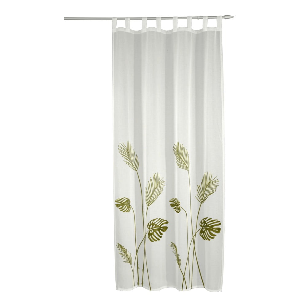Fehér-zöld voile fényáteresztő függöny 135x245 cm Sehlbach