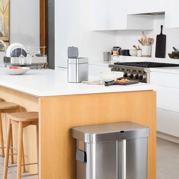 Szürke komposztálható hulladék tartó edény 4 l - simplehuman-image-4