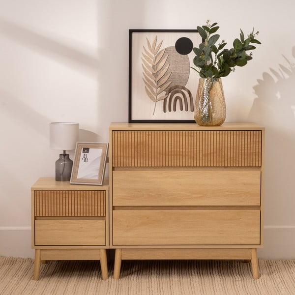 Natúr színű éjjeliszekrény Iona – Casa Selección-image-1