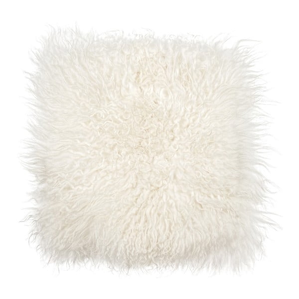 Puro fehér hosszú szálas szőrme ülőpárna, 37 x 37 cm - Arctic Fur