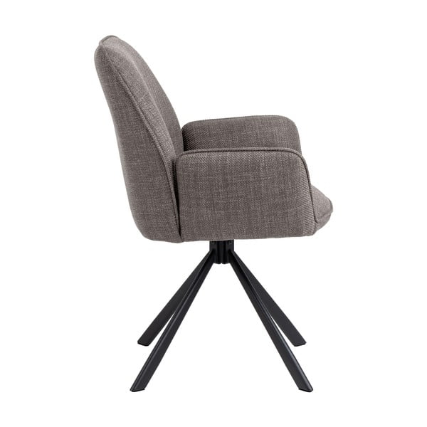 Világosszürke kárpitozott karfás étkezőfotel szett 2 db-os Glenda – Actona-image-3