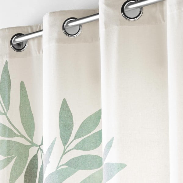 Fehér-zöld függöny 140x260 cm Nymphea – douceur d'intérieur-image-1