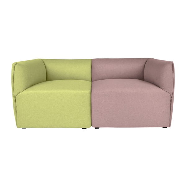 Ollo zöld-rózsaszín 2 személyes moduláris kanapé - Norrsken