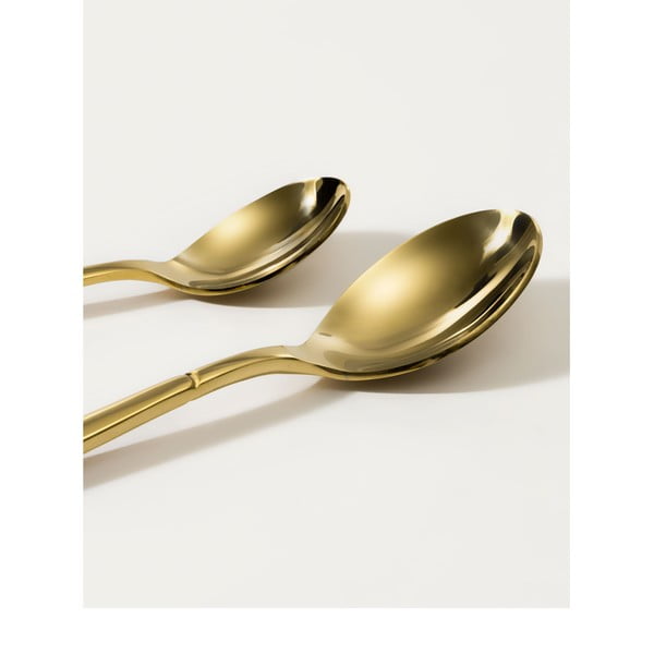 Aranyszínű rozsdamentes acél evőeszköz készlet 16 db-os Lite – Kave Home-image-1