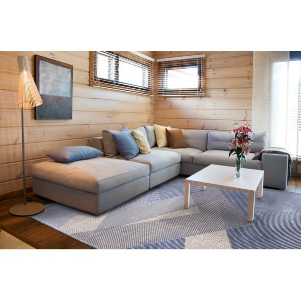 Világoskék gyapjú szőnyeg 160x240 cm Mesh – Agnella-image-1