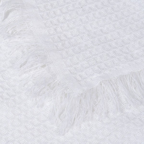 Fehér újrahasznosított pamut ágytakaró 260x280 cm Honeycomb – Ixia-image-4