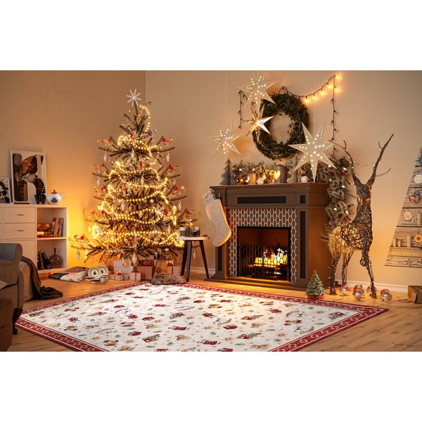 Piros pamutkeverék szőnyeg karácsonyi mintával 160x230 cm Toy's Delight Red Christmas – Villeroy&Boch-image-1