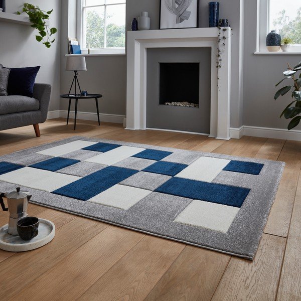 Brooklyn kék-szürke szőnyeg, 160 x 220 cm - Think Rugs-image-2
