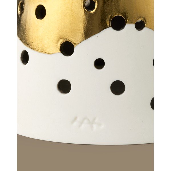 Nobili aranyszínű porcelán gyertyatartó, magasság 25,5 cm - Kähler Design-image-3