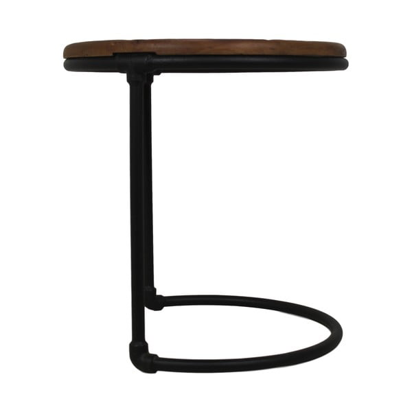 Kisasztal teakfa asztallappal, ⌀ 45 cm - HSM collection