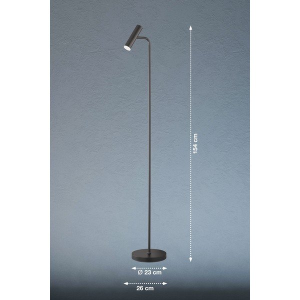 Fekete LED dimmelhető állólámpa (magasság 154 cm) Stina – Fischer & Honsel-image-4