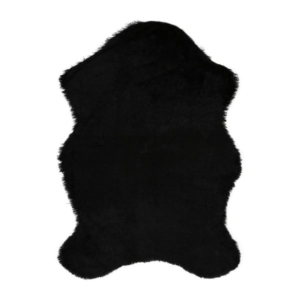 Pelus Black fekete műszőrme szőnyeg, 150 x 200 cm