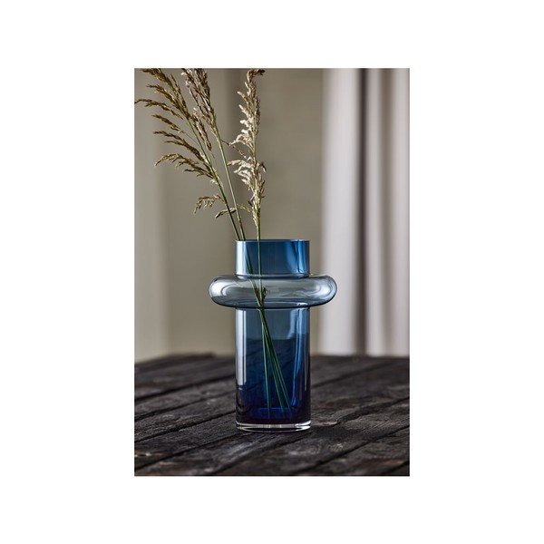 Tube sötétkék üveg váza, magasság 30 cm - Lyngby Glas-image-2