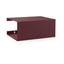 Borvörös többszintes acél fali polc 35 cm – ReCollector