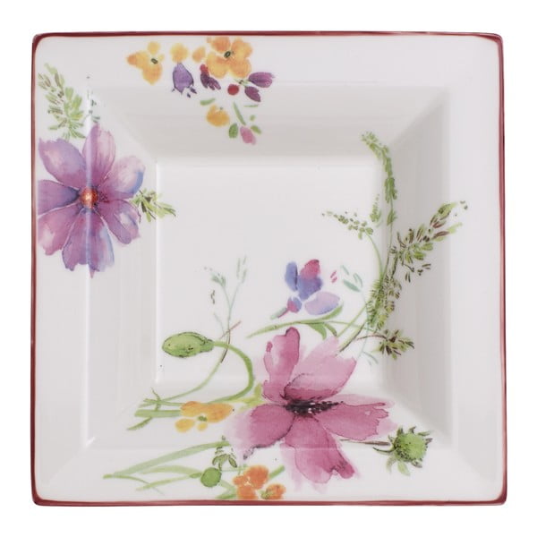Mariefleur Gifts virágmintás szögletes porcelán tál - Villeroy & Boch