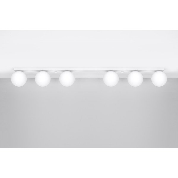 Fehér mennyezeti lámpa üveg búrával ø 12 cm Umerta – Sollux-image-3