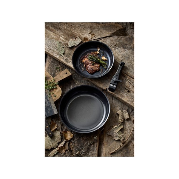 Alumínium serpenyő készlet levehető nyéllel, tapadásmentes felülettel, 2 db-os ø 28 cm – Holm-image-4