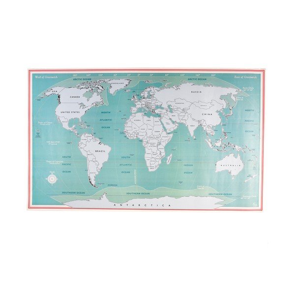Kaparós térkép 87x52 cm World Map – Rex London-image-2
