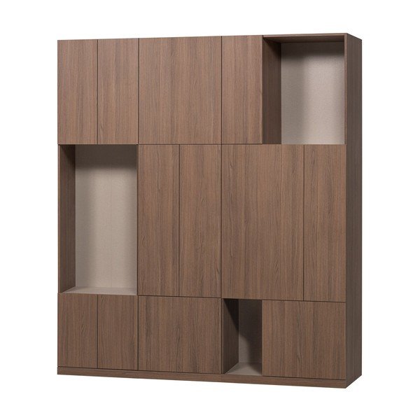Sötét natúr színű moduláris szekrény 188x215 cm Build – WOOOD-image-3