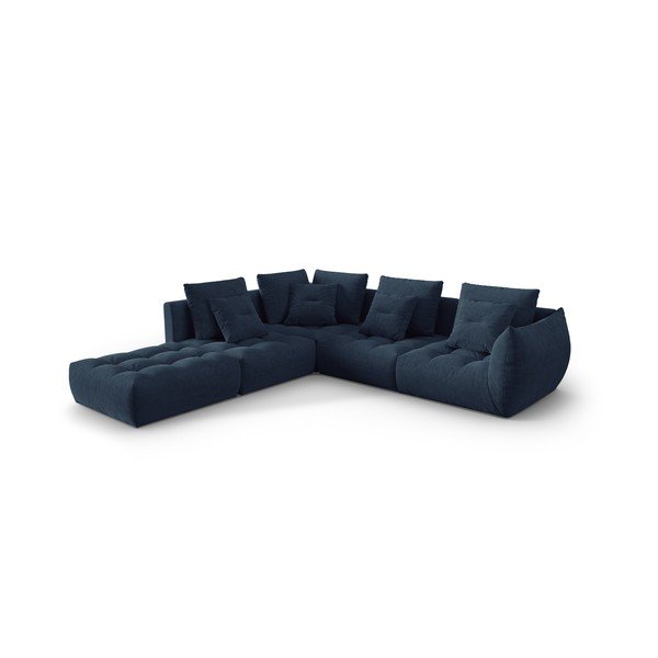 Sötétkék sarokkanapé (bal oldali-L alakú) Bloom – Micadoni Home-image-2