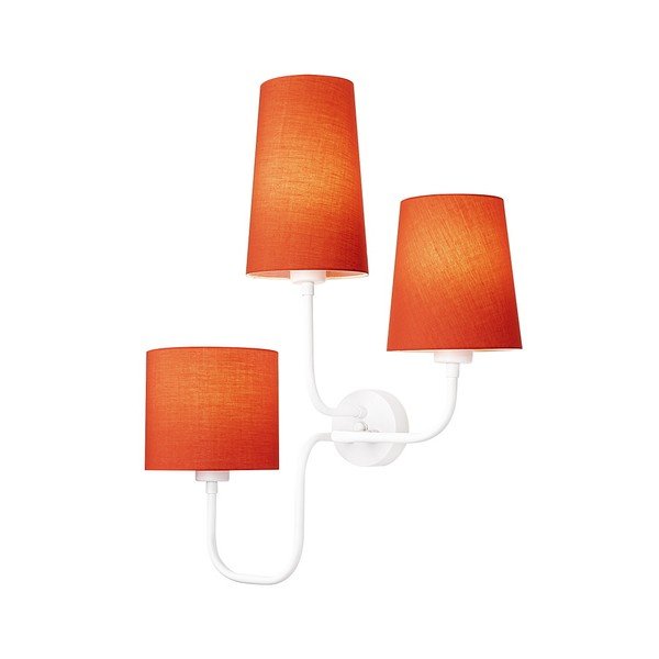Eleni fehér fém falilámpa piros búrával - Opviq lights-image-1
