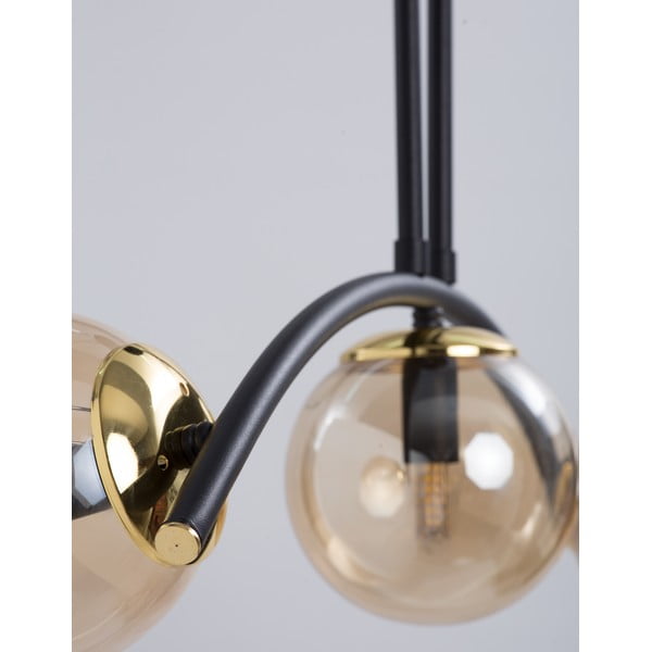 Sárga-fekete mennyezeti lámpa üveg búrával ø 15 cm Yay – Squid Lighting-image-2