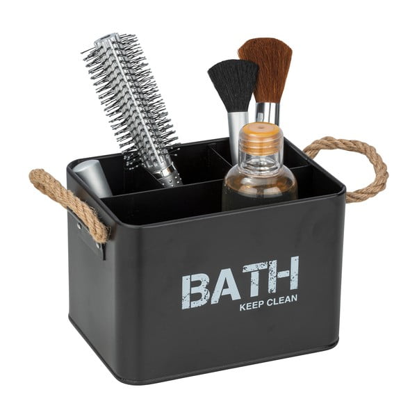 Gara fekete 4 rekeszes fürdőszobai rendszerező - Wenko-image-1