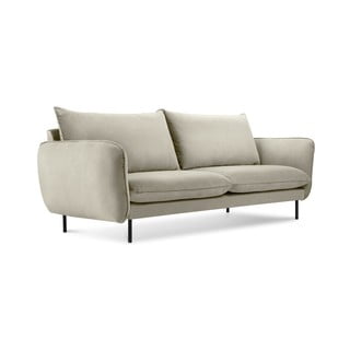 Vienna bézs bársony kanapé, 160 cm - Cosmopolitan Design