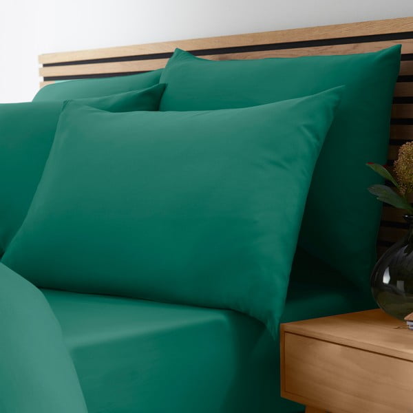 Kékeszöld gumis lepedő 90x190 cm So Soft Non-Iron – Catherine Lansfield-image-1