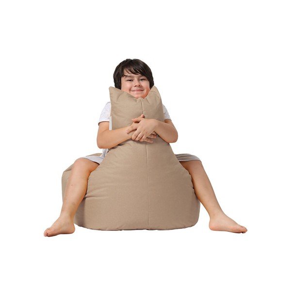 Bézs gyerek babzsákfotel Baton – Floriane Garden-image-3