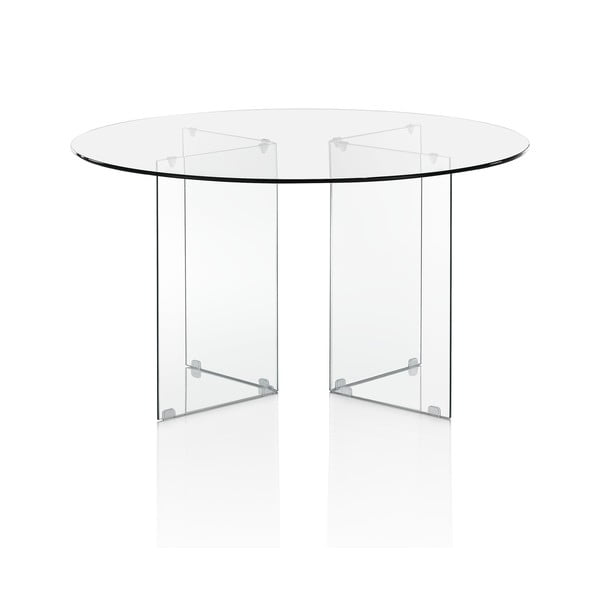 Üveg kerek étkezőasztal ø 130 cm Kaya – Tomasucci
