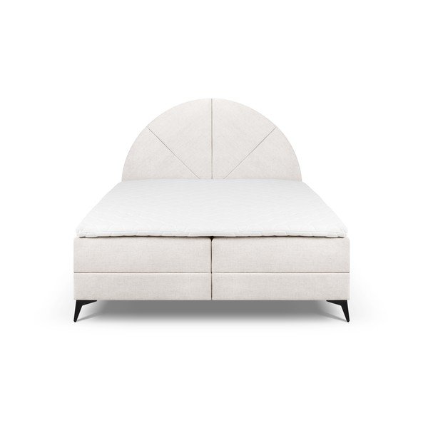 Bézs boxspring ágy tárolóhellyel 180x200 cm Sunset – Cosmopolitan Design-image-2