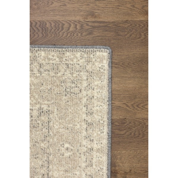 Bézs gyapjú szőnyeg 133x180 cm William – Agnella-image-3