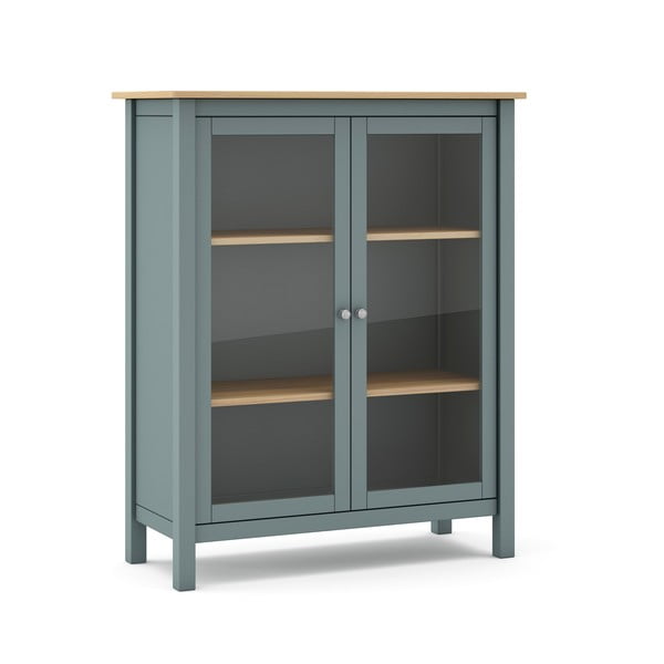 Szürkészöld borovi fenyő tálalószekrény 90x110x40 cm Misti – Marckeric-image-1