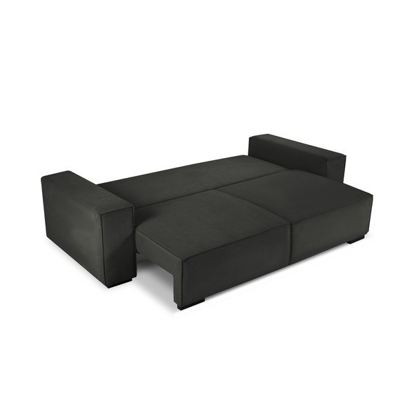 Azalea fekete kordbársony kinyitható kanapé - Mazzini Sofas-image-4
