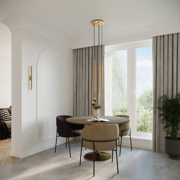 Aranyszínű fali lámpa ø 2,5 cm Fideus – Sollux-image-4