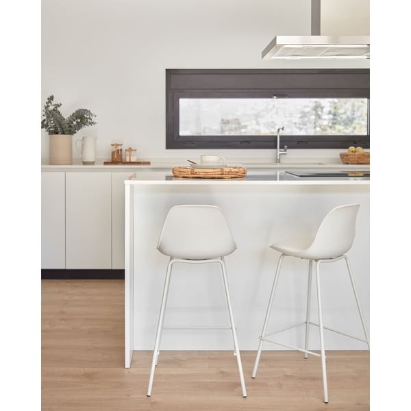 Fehér bárszék (ülésmagasság 65 cm) Brighter – Kave Home-image-1