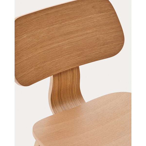 Natúr színű étkezőszék tölgyfa dekorral Gena – Kave Home-image-4