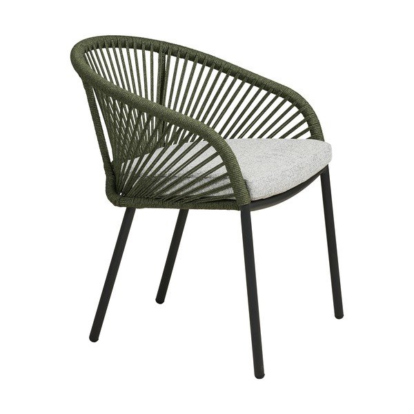 Zöld fém-párnázott kerti szék Novella – House Nordic-image-3