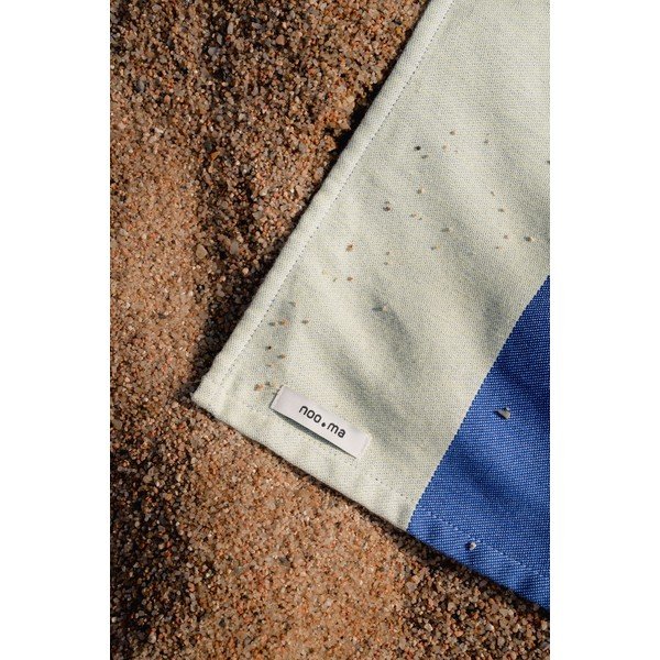 Világossárga-kék pamut strandtörölköző 100x160 cm Su – noo.ma-image-3