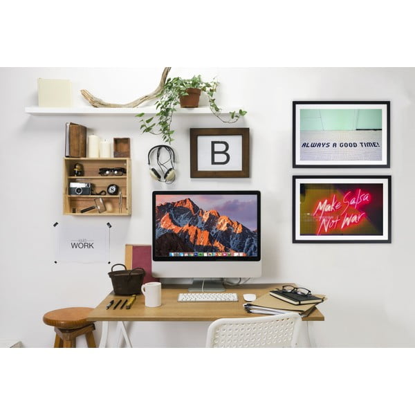 Salsa Not War plakát afrikai fűzfa kerettel, 40 x 30 cm - Really Nice Things-image-1