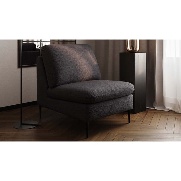 Fekete buklé fotel Moilo – MESONICA-image-3