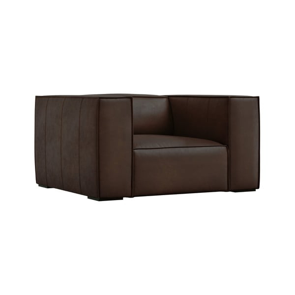 Sötétbarna bőr fotel Madame – Windsor & Co Sofas