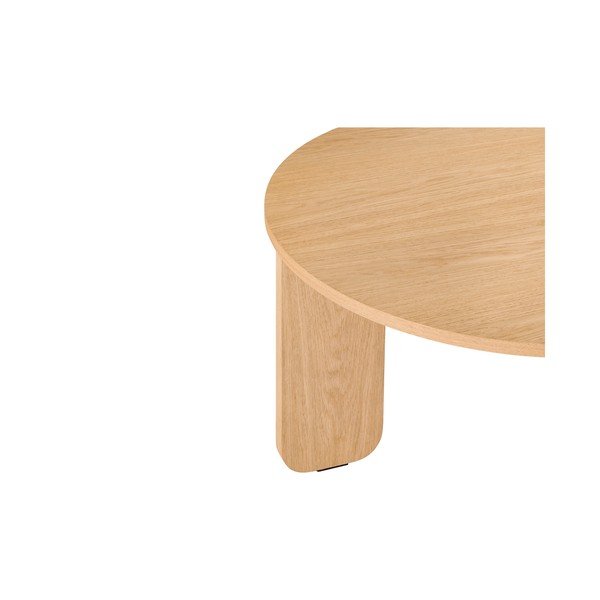 Natúr színű kerek dohányzóasztal tölgyfa dekoros asztallappal ø 75 cm Kuvu – noo.ma-image-3